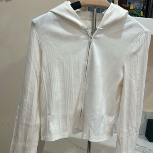 Everlane Cream Hooded Jacket